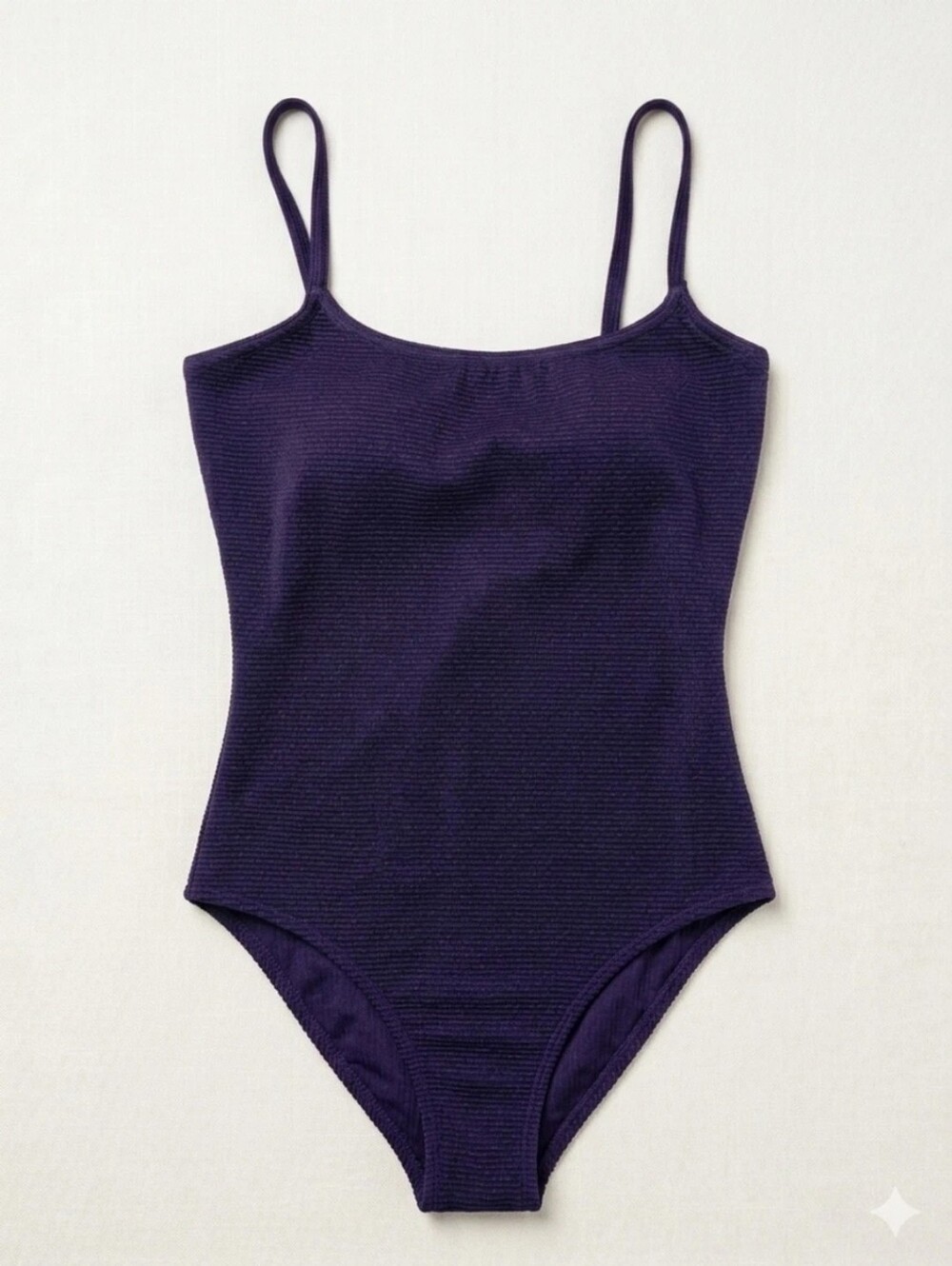 Kids Ribbed Navy One-Piece Swimsuit